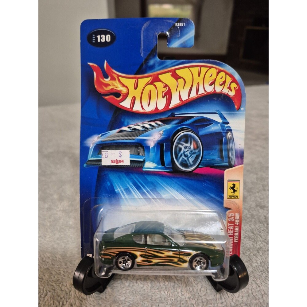 Hot Wheels - Ferrari Heat Series - Ferrari 456M - Green w/ Flames